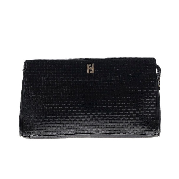 Fendi Vintage Woven Leather Clutch - Picture 1 of 14
